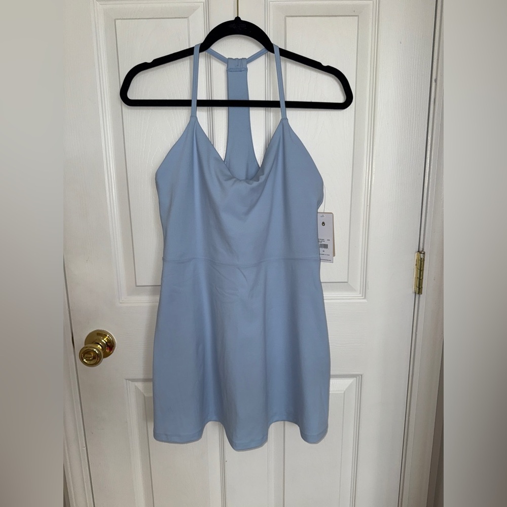 Spiritual Gangster Baby Blue Mini Dress with Racerback